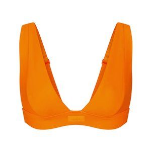 NEW Skims Swim Plunge Bikini Top in Orange (M)